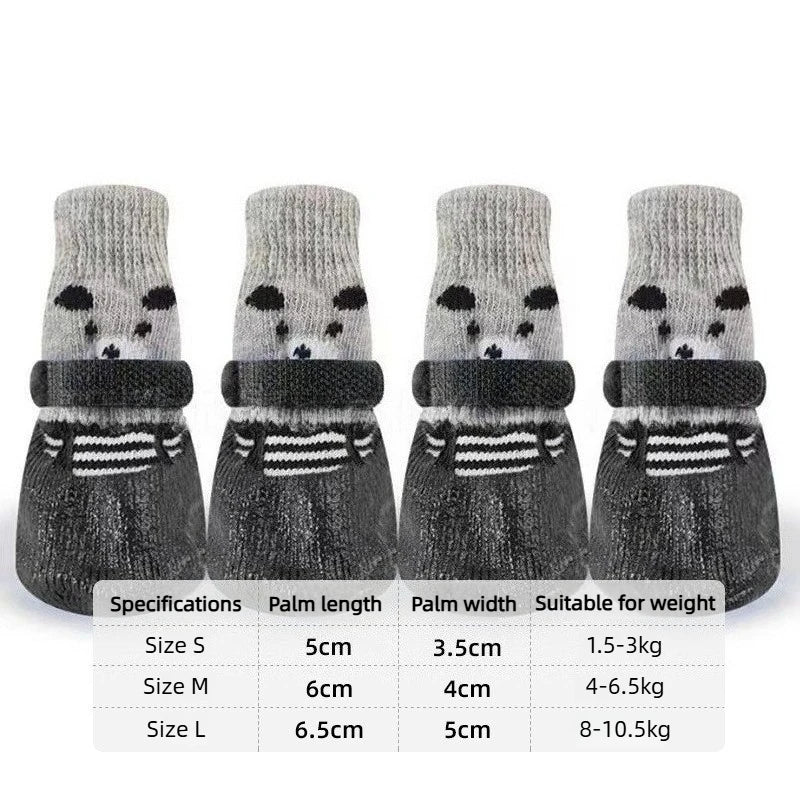 Pet Dog Shoes Waterproof Warm Dog Boots Non Slip Paw Protector Shoes for Small Dogs Cats Outdoor Walking Daily Wear Pet Footwear