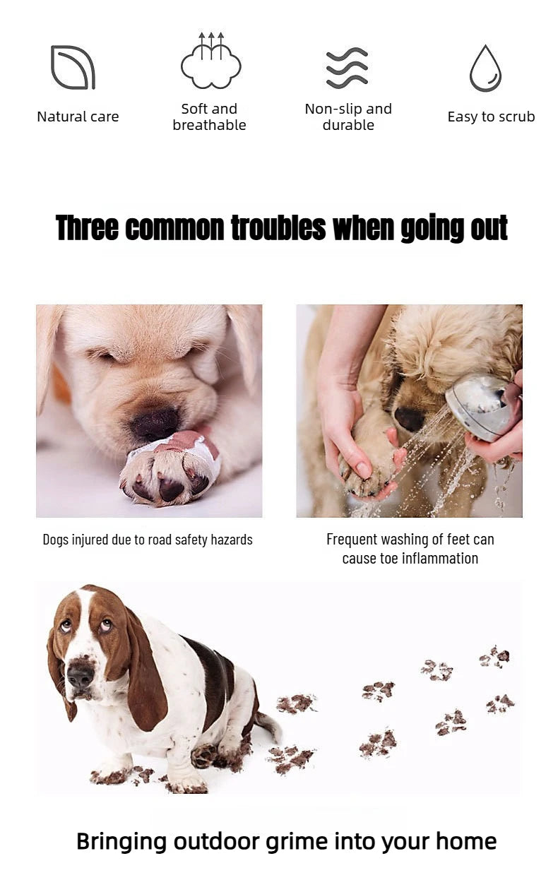 Pet Dog Shoes Waterproof Warm Dog Boots Non Slip Paw Protector Shoes for Small Dogs Cats Outdoor Walking Daily Wear Pet Footwear