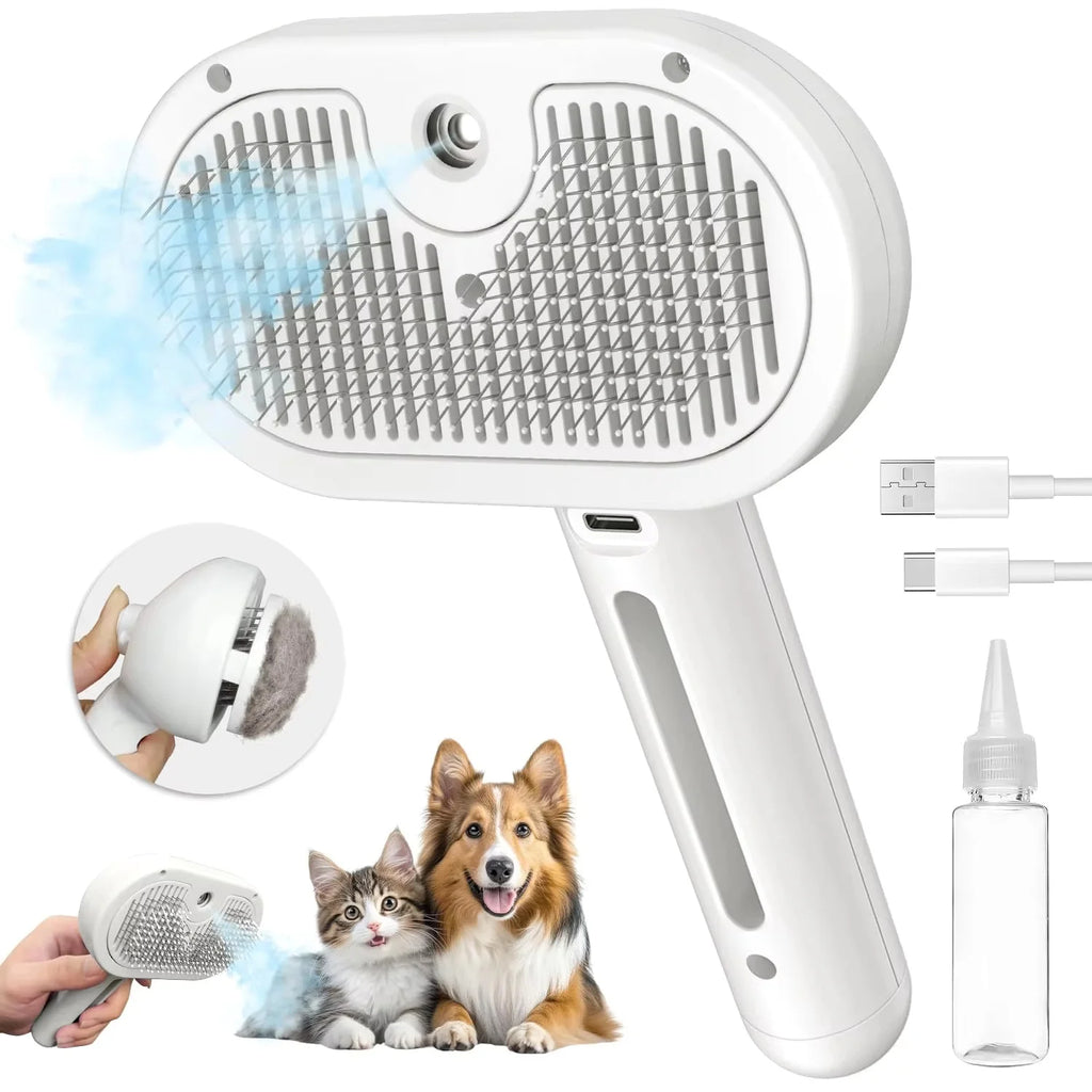 Pet Hair Remover & Spray Grooming Brush