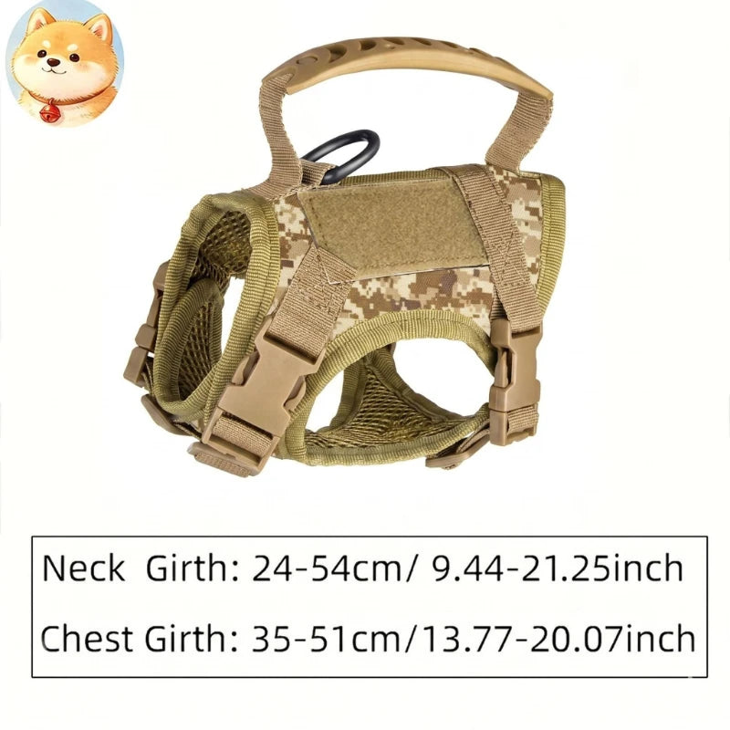 Cat Dog Vest Sling Set Retractable Rope Tactical Vest Breathable Pet Harness for Small and Medium Sized Dog Cat Outdoor Walking