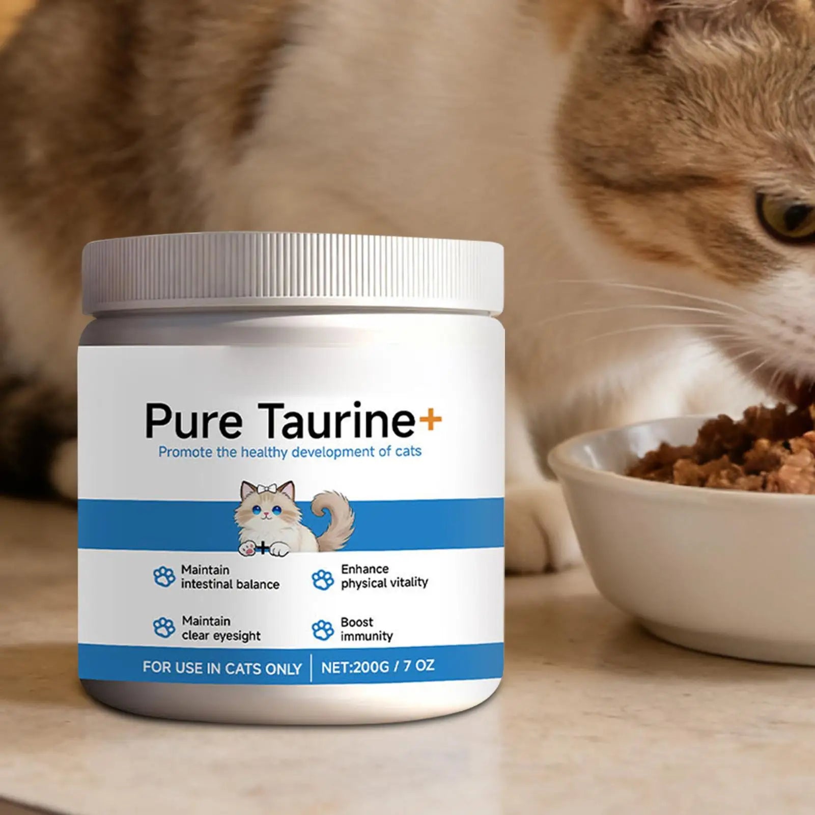 Pet Supplements 200g Daily Nutrition Cats Wet Or Dry Food Supplements for Small Medium Large Breeds Animals Home Travel Shelter