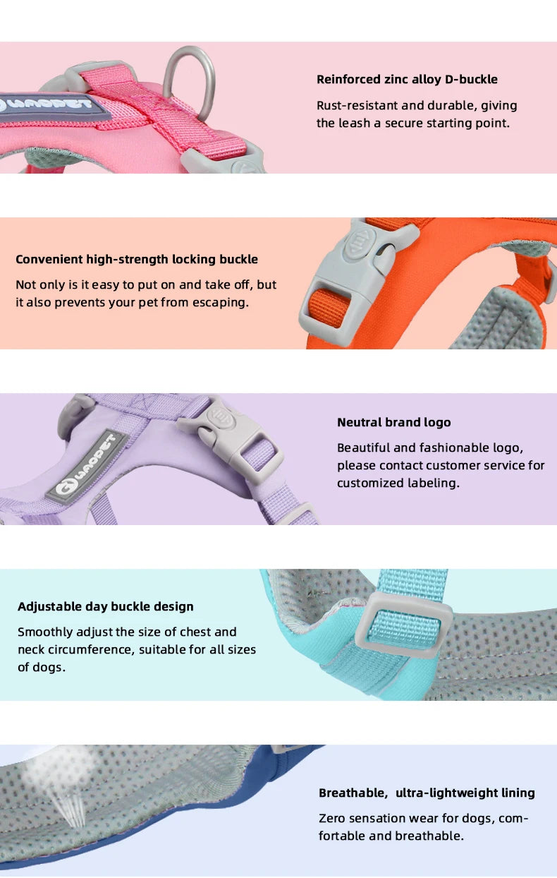 Walking Dog Harnesses Set With Leashes Pet Dog Cat Gifts Vest For Small Medium Large Dogs Rope Set Outdoor Training Pet Supplies