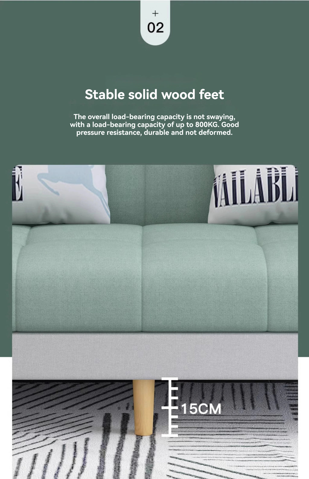 Stable Small Unit Sofa Bed, Foldable Dual-purpose Double Bed, Home Office Nap, Three Person Sofa, Leisure Fabric, Lazy Sofa