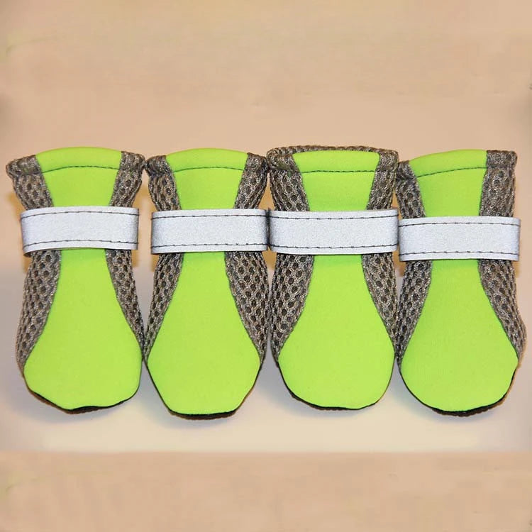 Breathable Pet Dog Shoes Waterproof Outdoor Walking Net Soft Summer Pet Shoes Night Safe Reflective Boots For Small Medium Dogs