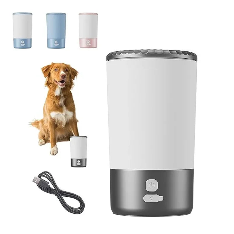 Limpiador Automático de Patas para Perros y Gatos – Portátil, Recargable USB-C y Fácil de Usar
