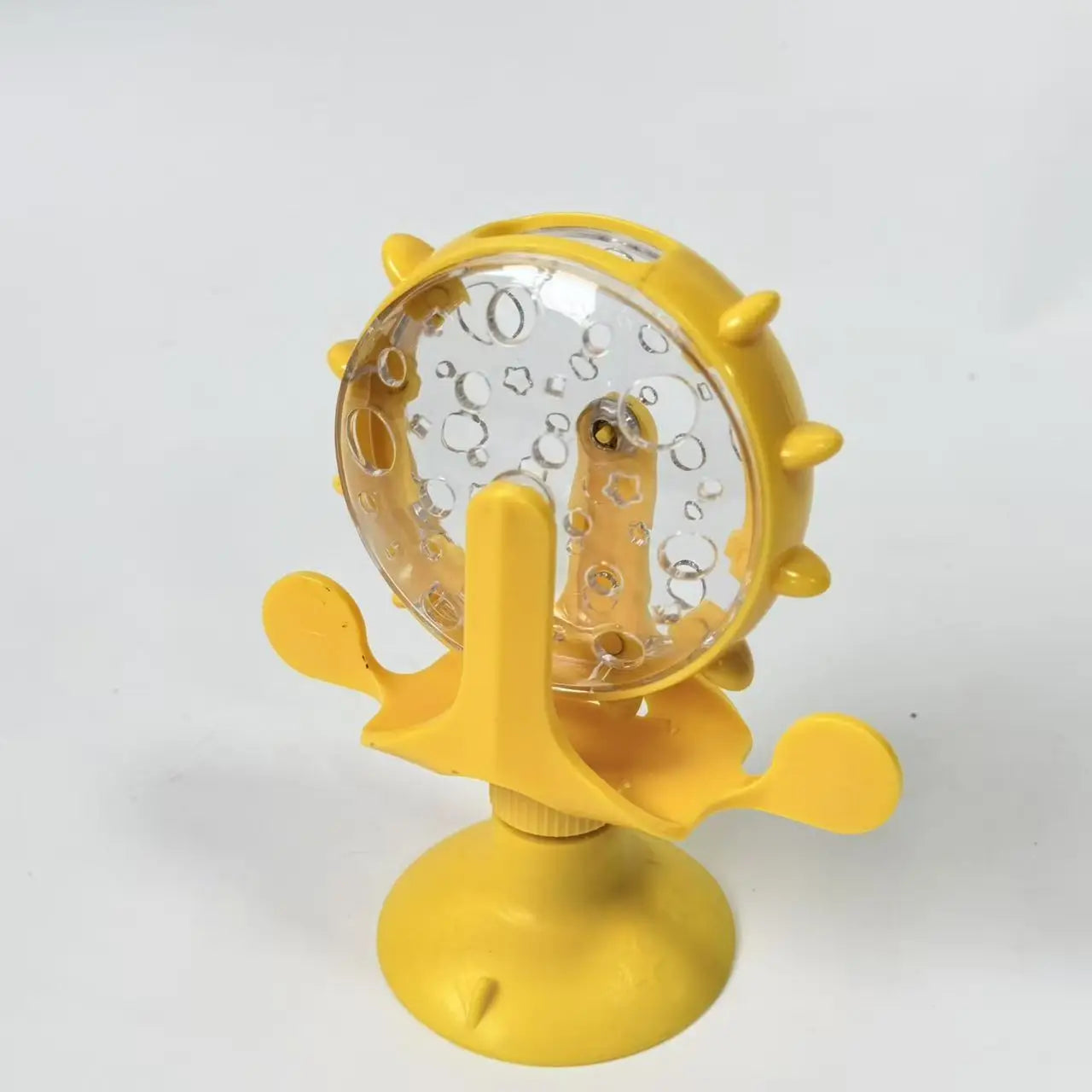 Cat and dog pet toys, feeding devices, windmill turntable food dispensers, cat-entertaining interactive toys