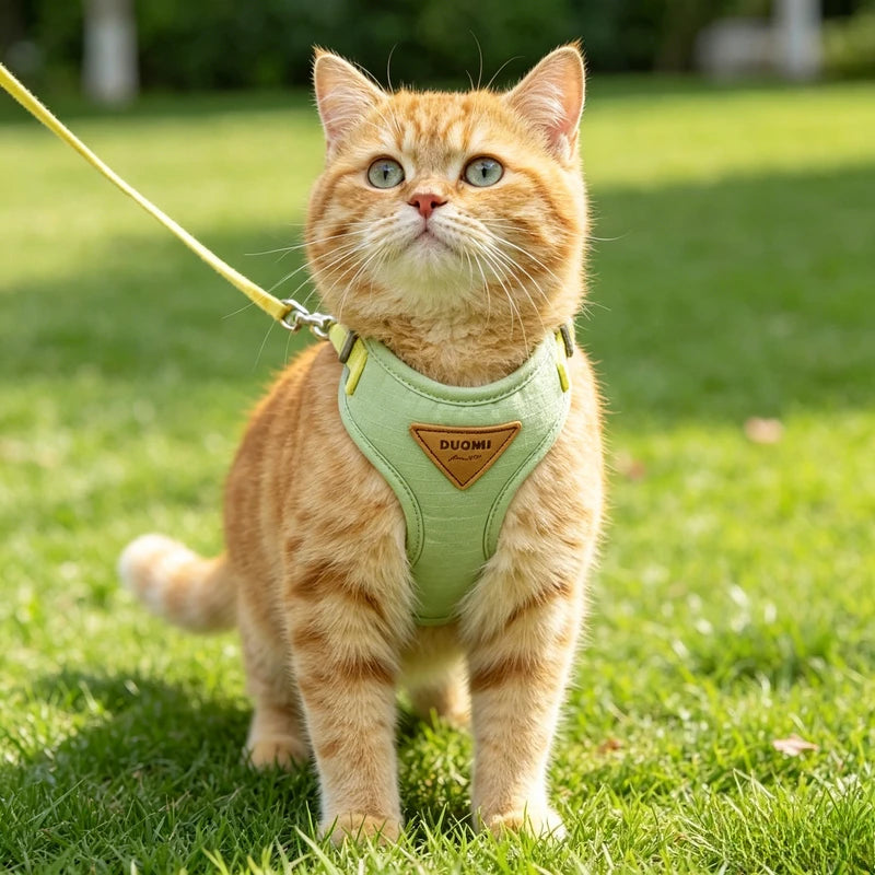 Cat Puppy Outdoor Walking Supplies Fashion Pet Harness and Leash Set for Small Dogs Cats Breathable Durable Kitten Harnesses