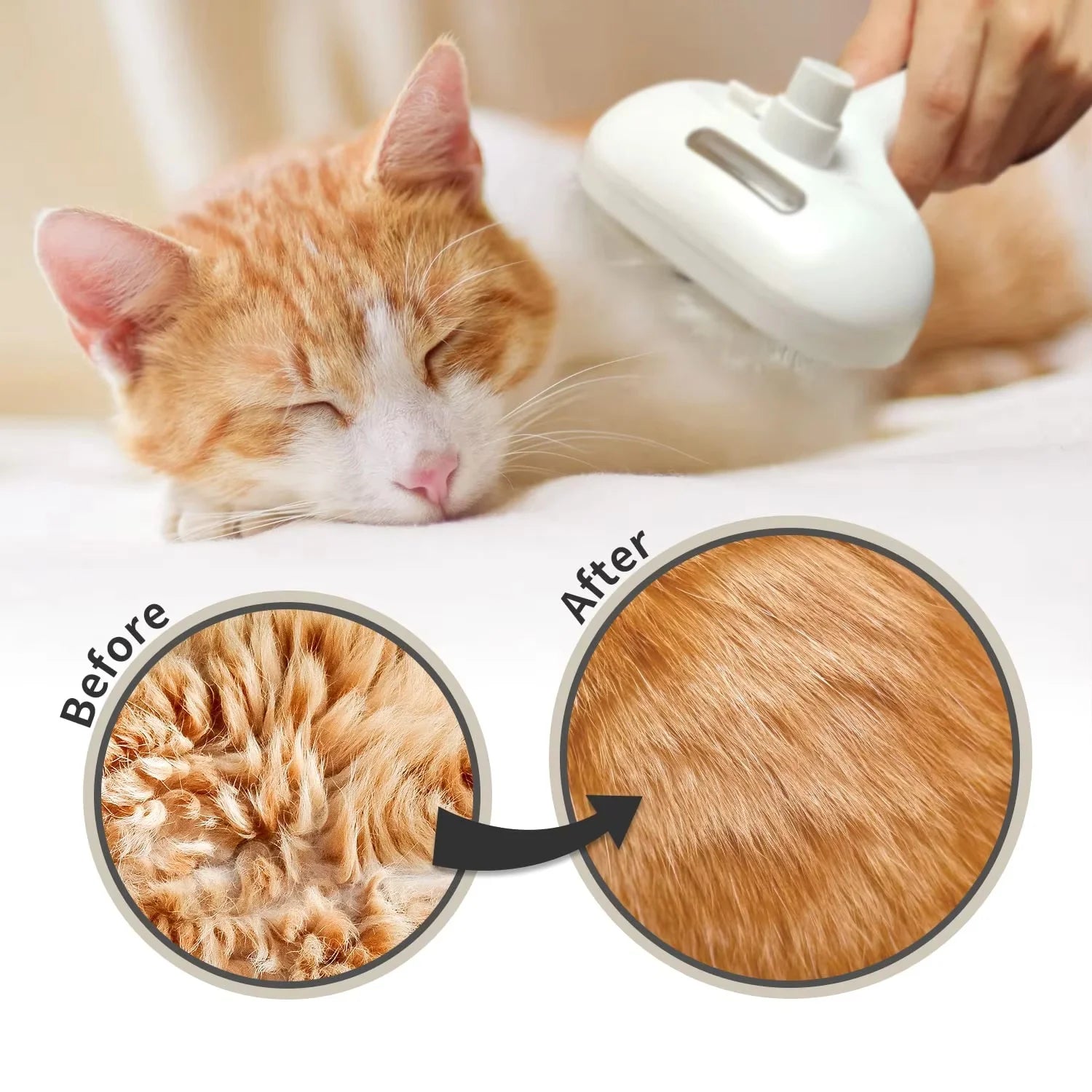 Pet Hair Remover & Spray Grooming Brush