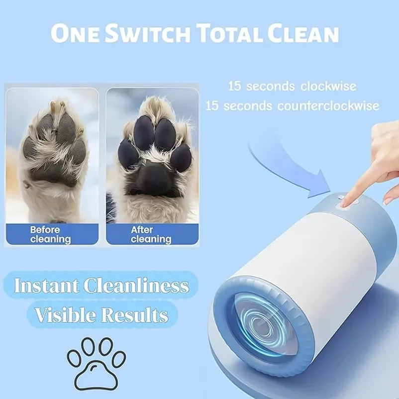Limpiador Automático de Patas para Perros y Gatos – Portátil, Recargable USB-C y Fácil de Usar