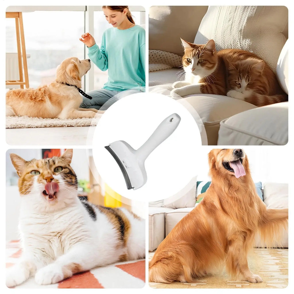 Pet Grooming Brush Cat Comb Self Cleaning Hair Remover Grooming Tool for Dog and Cats De-Matting Comb Cleaning Pets Supplies