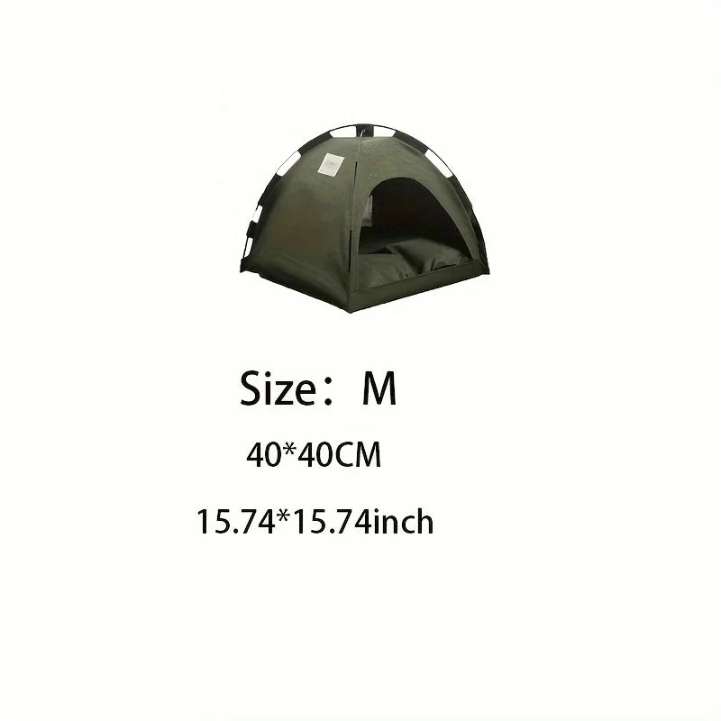 Foldable Pet Tent Bed Removable Cat Sofa Basket Canvas Semi-enclosed Cat House Hut Cat Sleeping Bed for Room Decor Pet Supplies