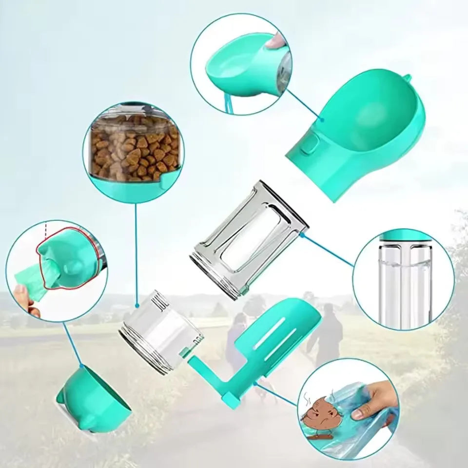 Portable Outdoor Dog Feeder with Popular Drinking Cup Essential Pet Necessity for Daily Use