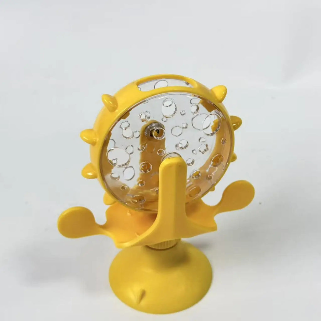 Cat and dog pet toys, feeding devices, windmill turntable food dispensers, cat-entertaining interactive toys