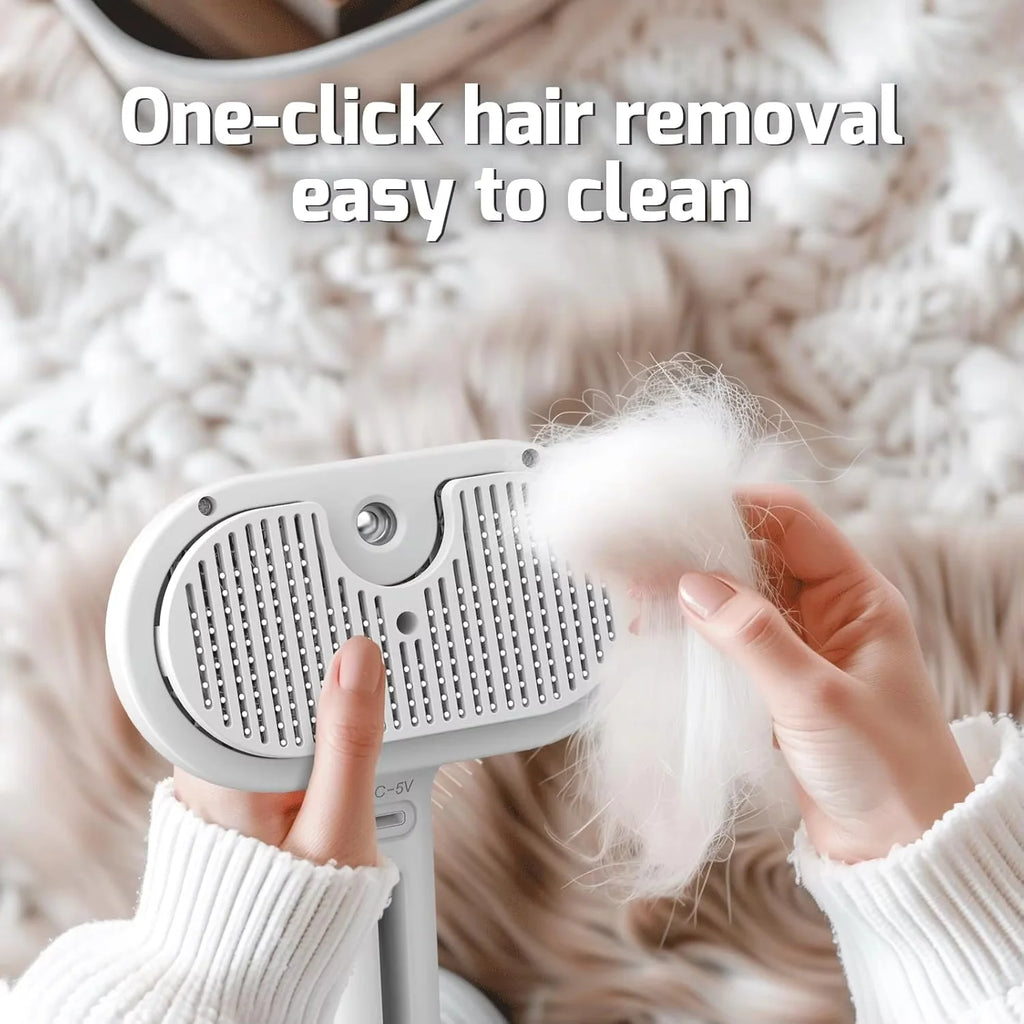 Pet Hair Remover & Spray Grooming Brush