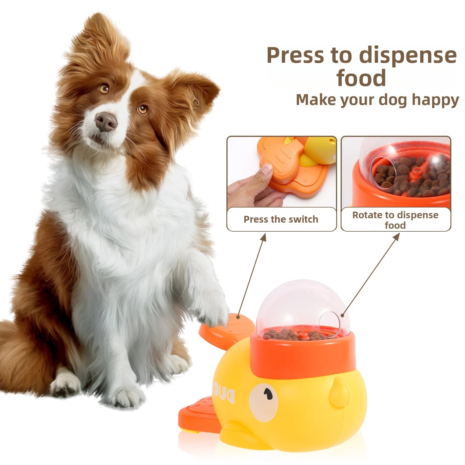 Pet toy rotating self-entertainment boredom-relief food dispenser pet snack cat freeze-dried food launcher