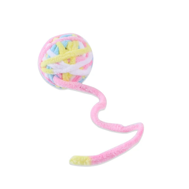 Pet Cat Toys Are Self Entertaining Chew and Tease Cats Toy Balls Colored Wool Balls Cat Supplies Fidget Toy for Pet Accessories