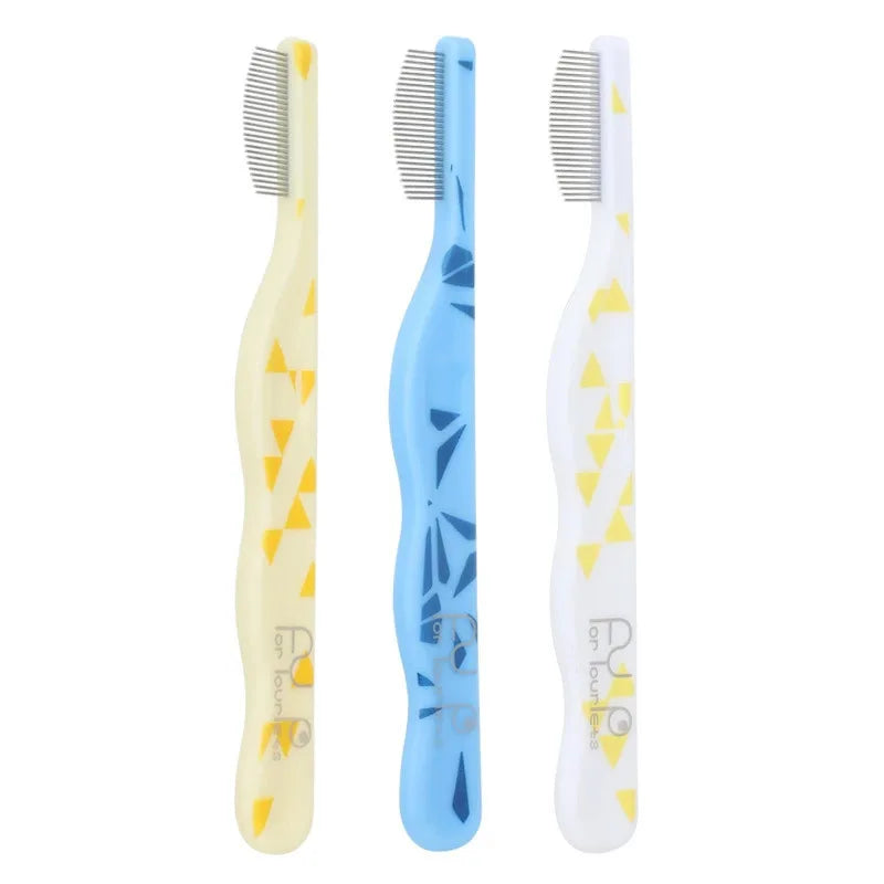 Small Breed Pet Grooming Comb Fine Tooth Flea Comb Trimming Face Mouth Hair for Cat Dog Pomeranian Teddy Poodle Daily Care Tool