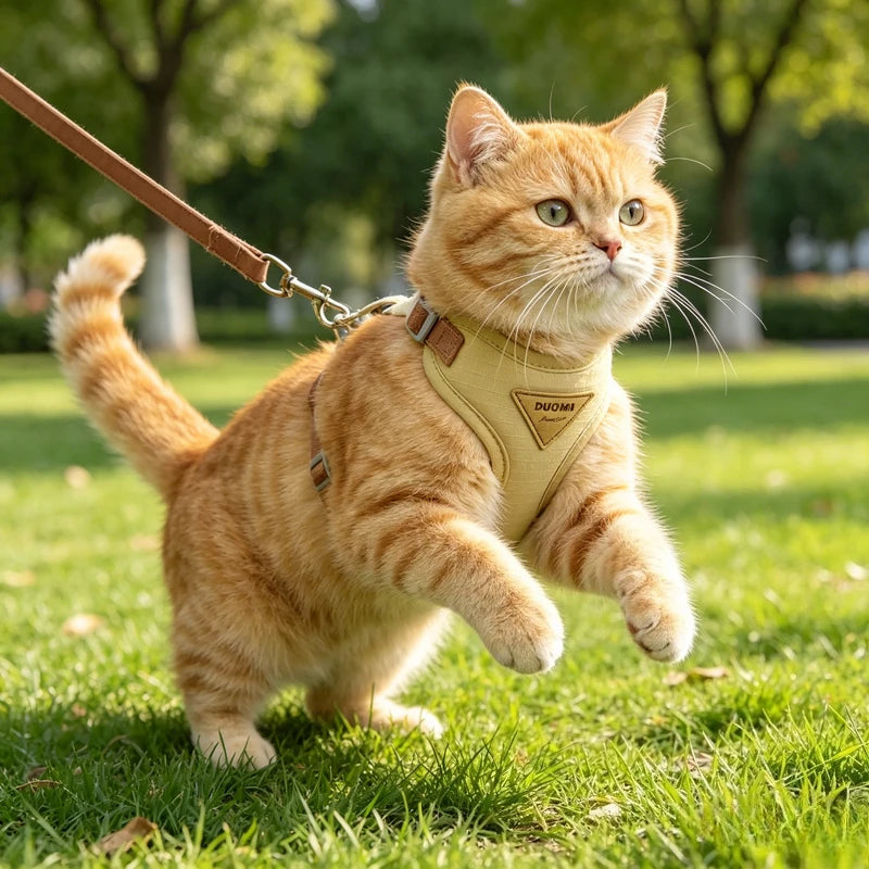 Cat Puppy Outdoor Walking Supplies Fashion Pet Harness and Leash Set for Small Dogs Cats Breathable Durable Kitten Harnesses