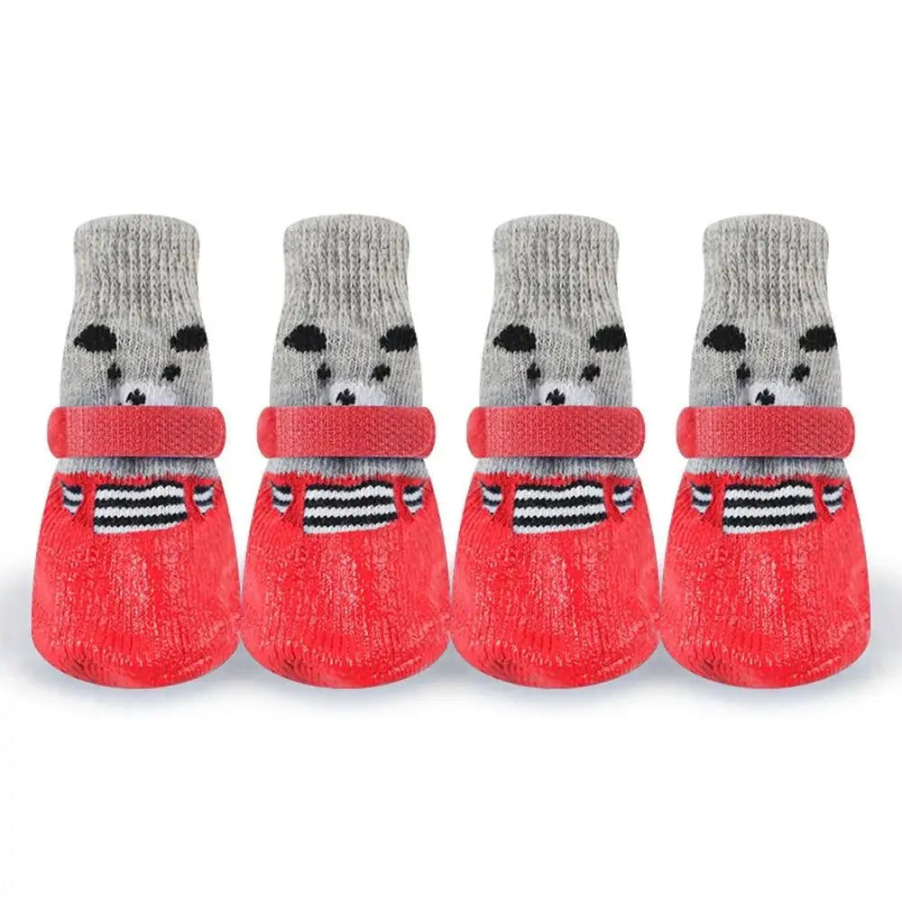 Pet Dog Shoes Waterproof Warm Dog Boots Non Slip Paw Protector Shoes for Small Dogs Cats Outdoor Walking Daily Wear Pet Footwear