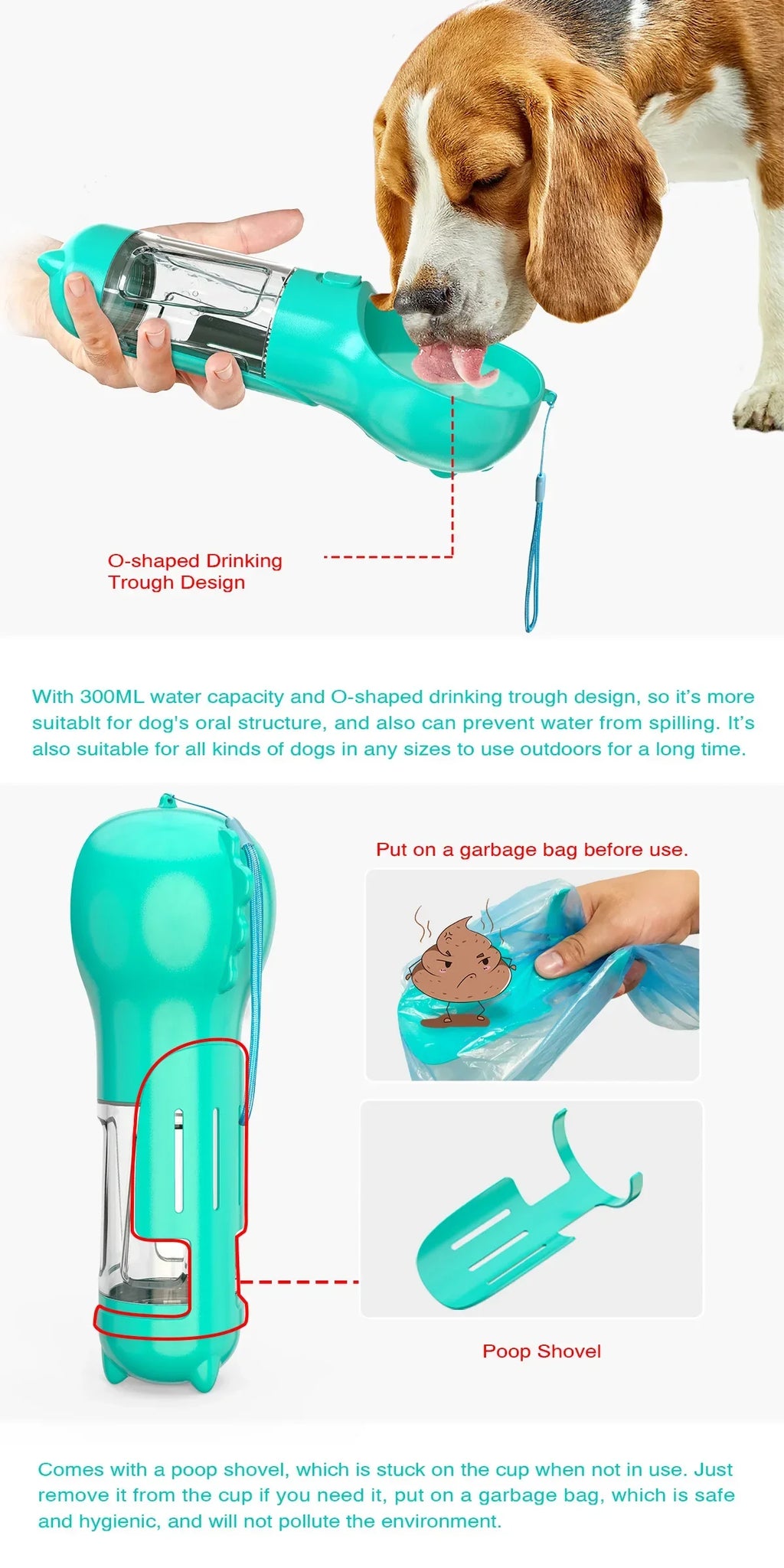 Portable Outdoor Dog Feeder with Popular Drinking Cup Essential Pet Necessity for Daily Use